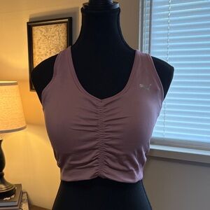 Puma Dusty Pink Ruched Crop Top